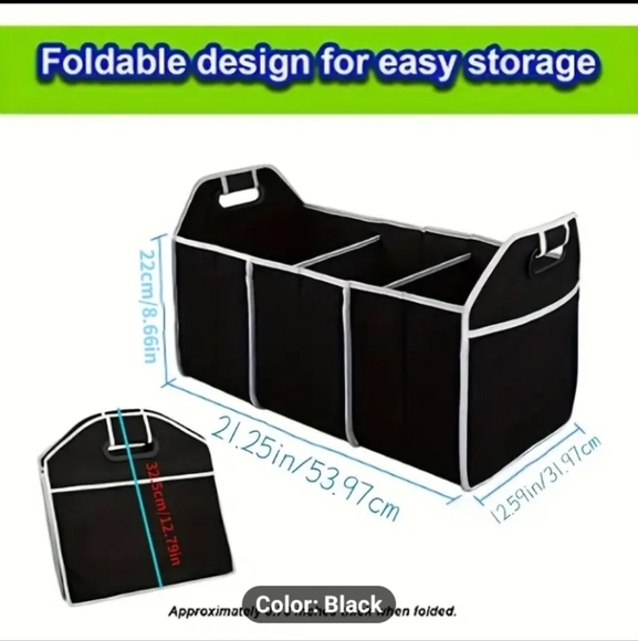 🍭🏍Black And Gray Trim Car Organiser 13x20x8 - Picture 7 of 9